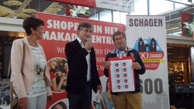 presentatie van de Schager postzegel